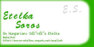 etelka soros business card